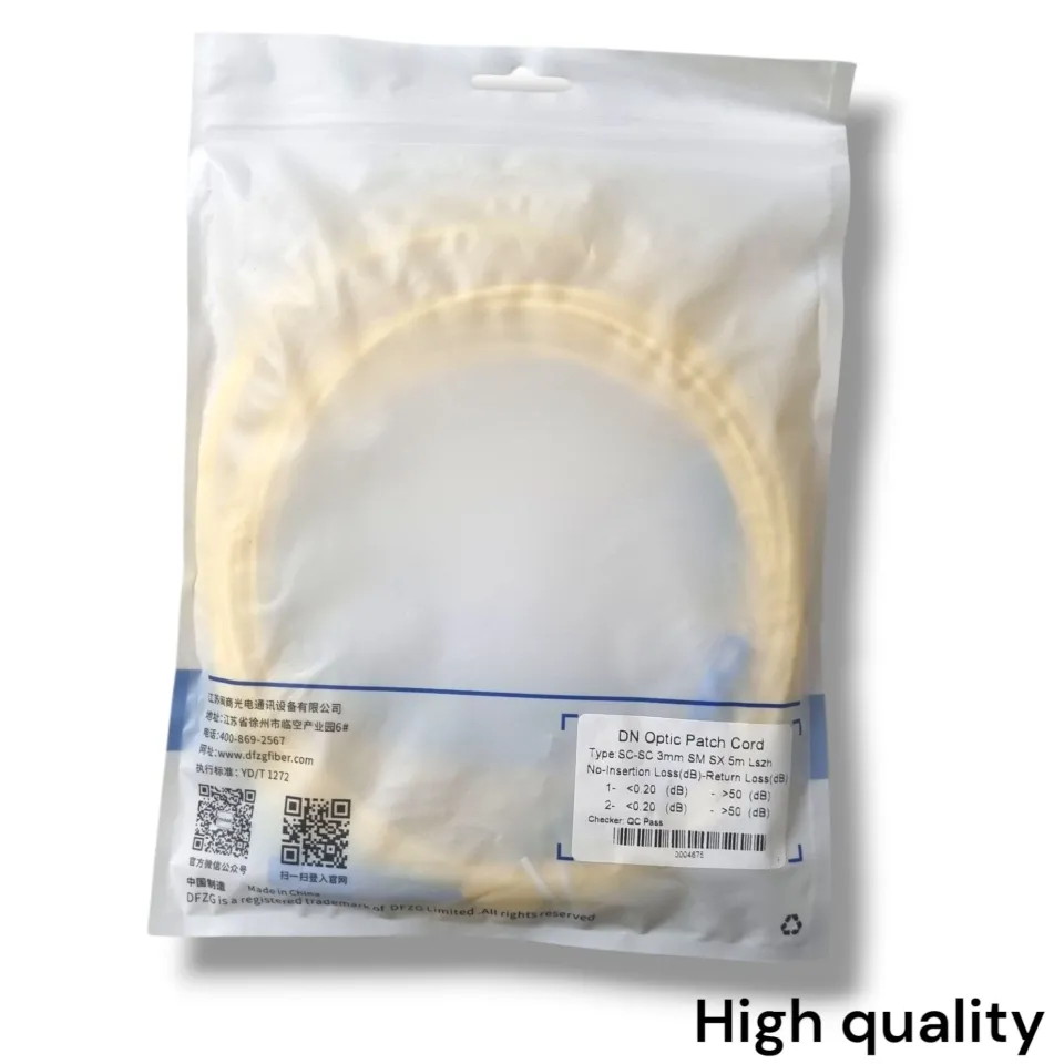 Fiber Optic Patch cord SC/APC to SC/APC 5M
